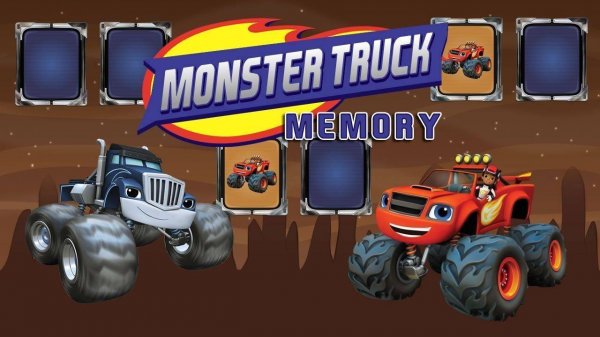 Monster Truck Memory Match Puzzle