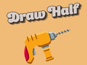Draw Half Puzzle Game