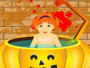Baby Halloween Bathing Care Game