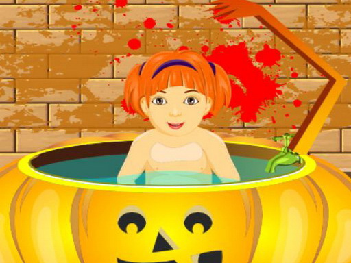 Baby Halloween Bathing Care Game