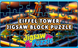 Eiffel Tower Jigsaw Block Puzzle Slider Game