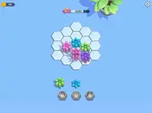 Blossom Hexagon Grid Puzzle